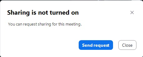 Request Sharing Meeting