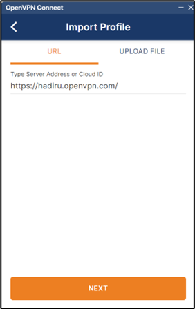 Masukkan Cloud ID yang telah di dapatkan, kemudian NEXT